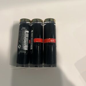 Revlon Super Lustrous Glass Shine Lipstick Glaring Red 023 Lot x3 NIB Bundle